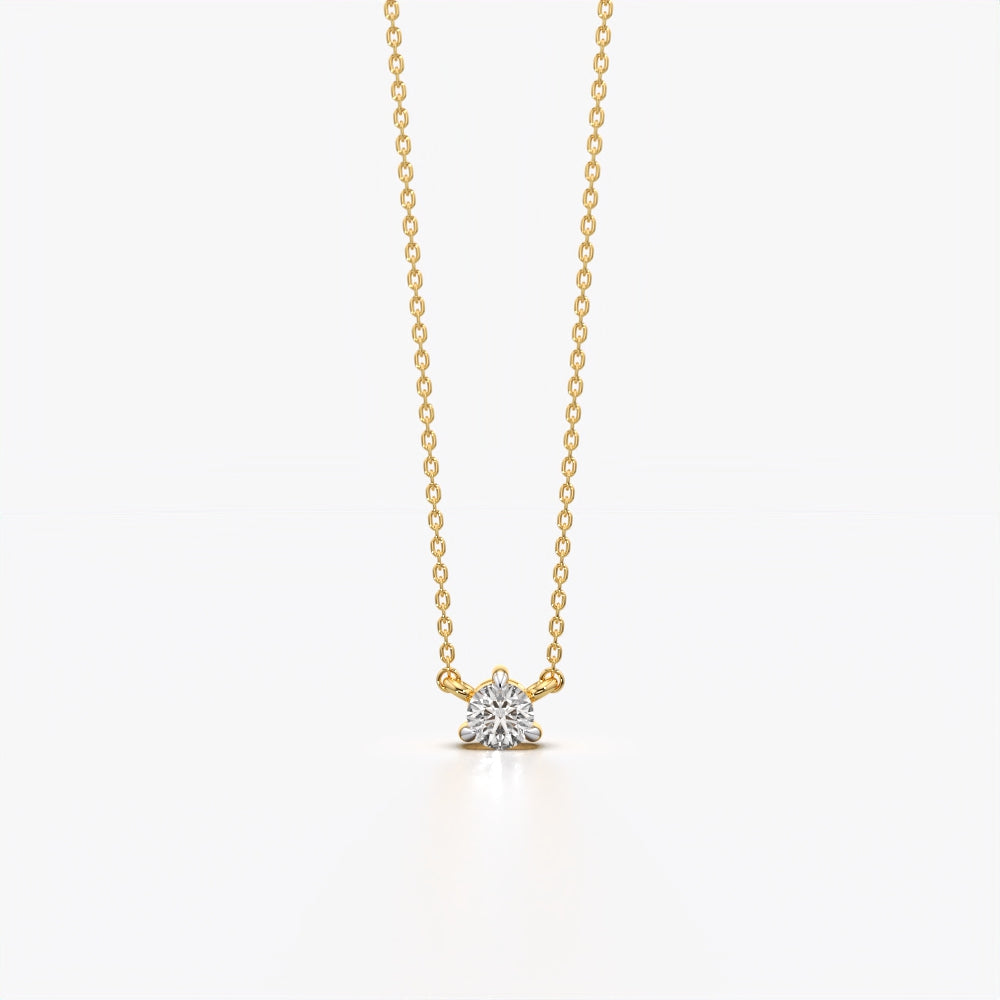 Tiny Solitaire Pendant Necklace