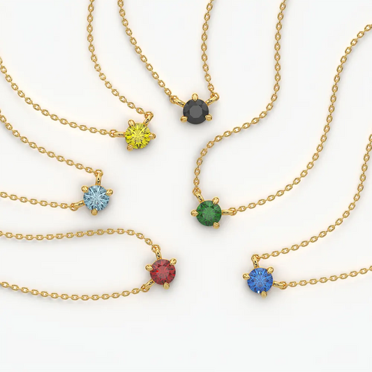 Tiny Solitaire Pendant Necklace