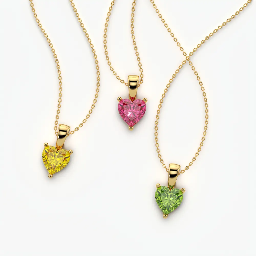 Heart Solitaire Pendant Necklace