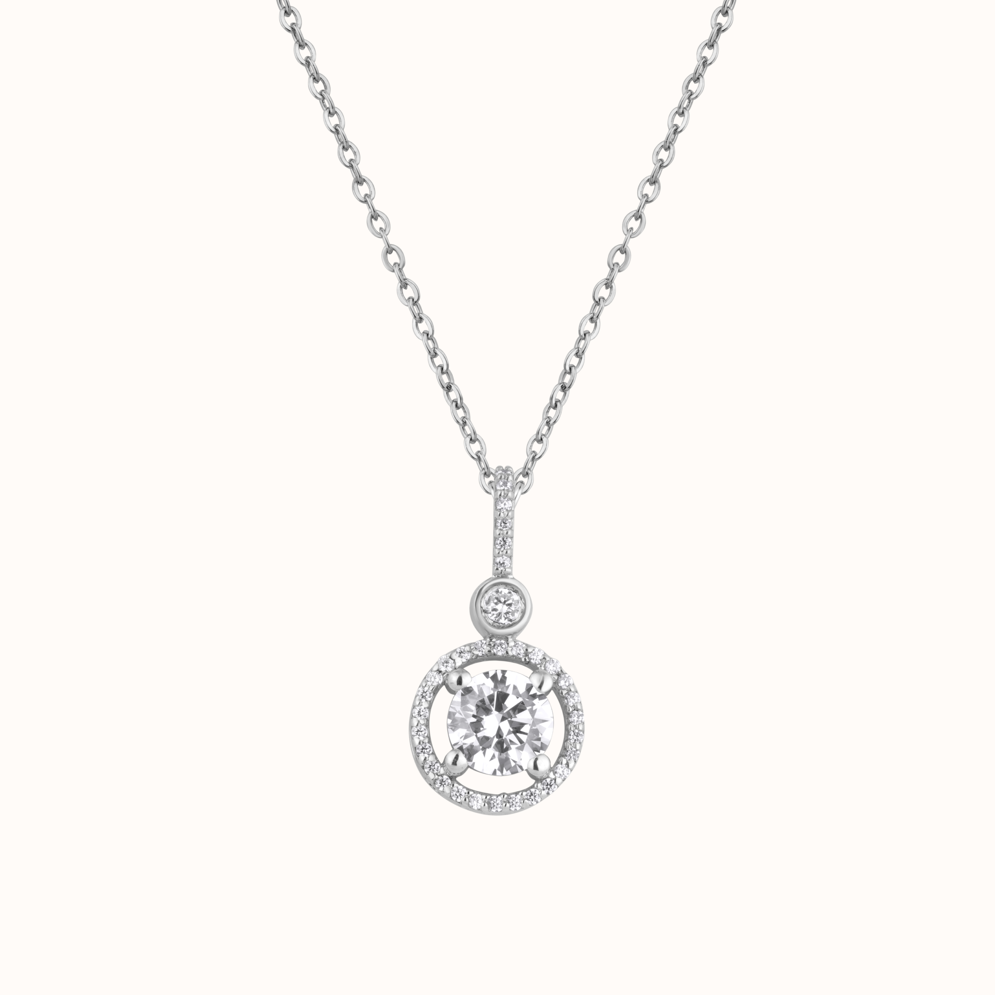 Fancy Diamond Halo Pendant