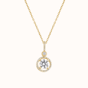 Fancy Diamond Halo Pendant - KYMEE