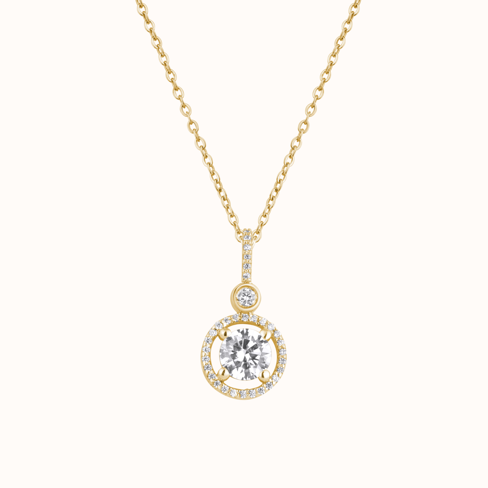 Fancy Diamond Halo Pendant