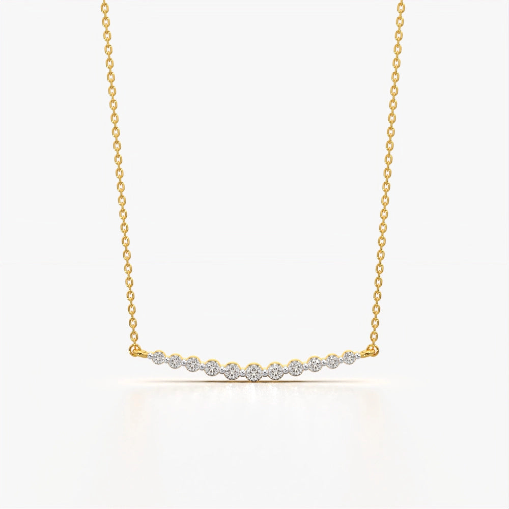 Delicate Diamond Curve Necklace