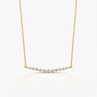 Crystal Curve Bar Necklace
