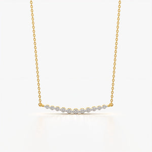 Delicate Diamond Curve Necklace