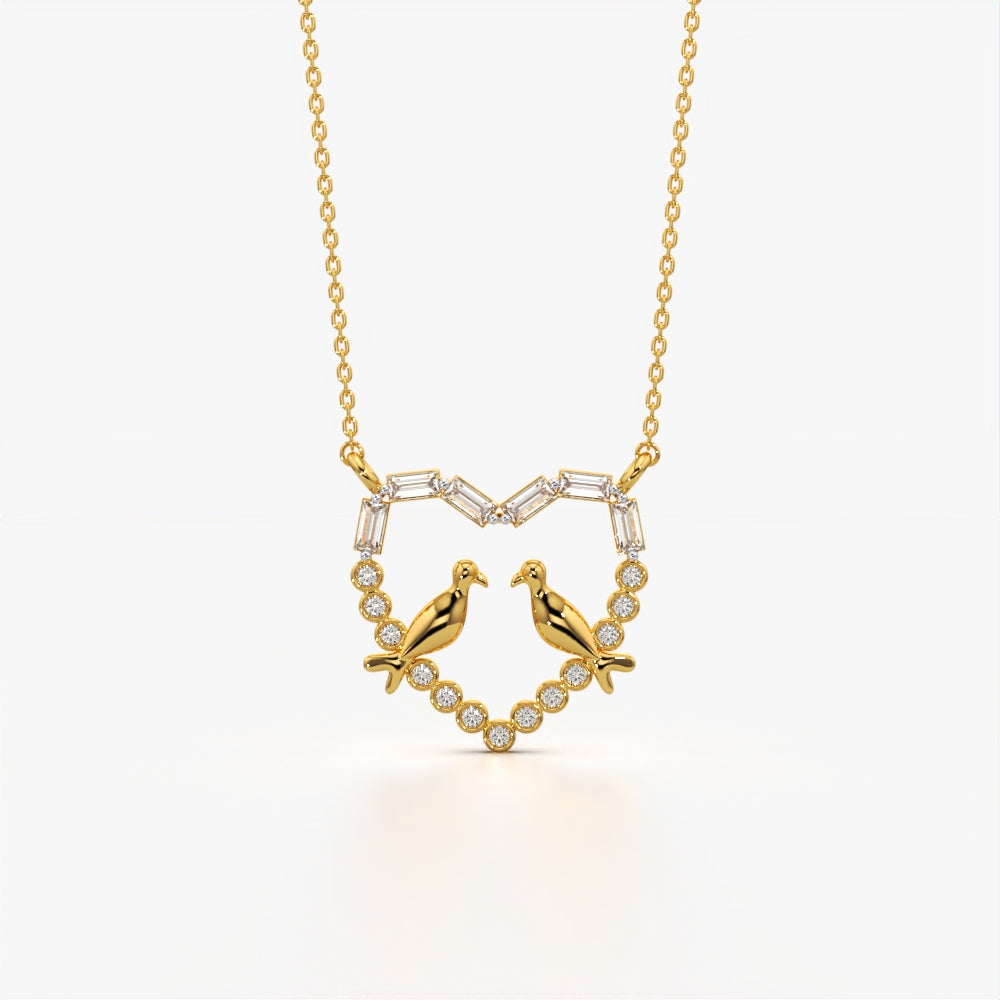 Heart Love Bird Necklace