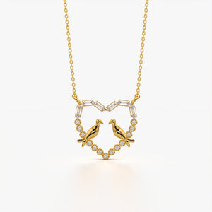 Heart Love Bird Necklace