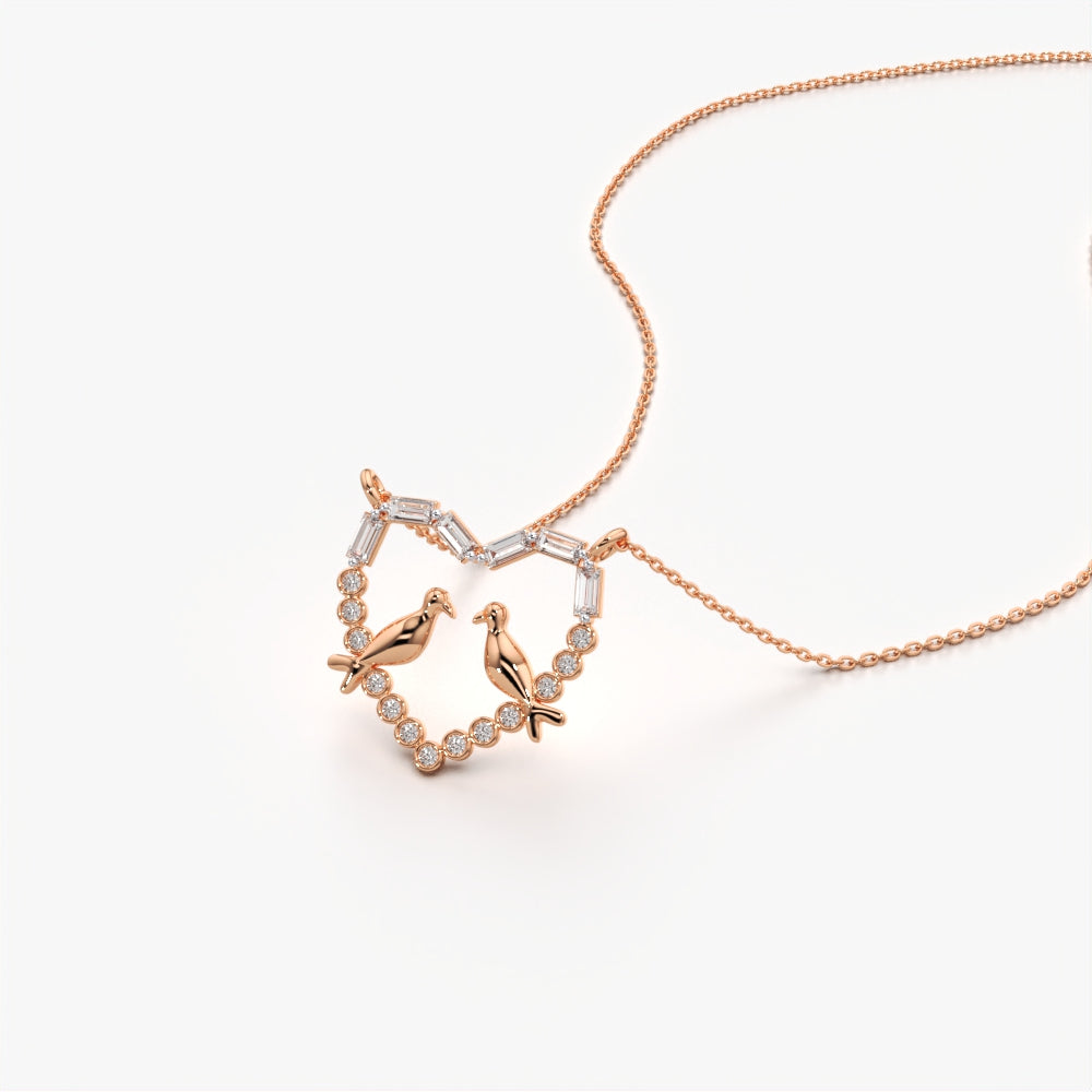 Heart Love Bird Necklace