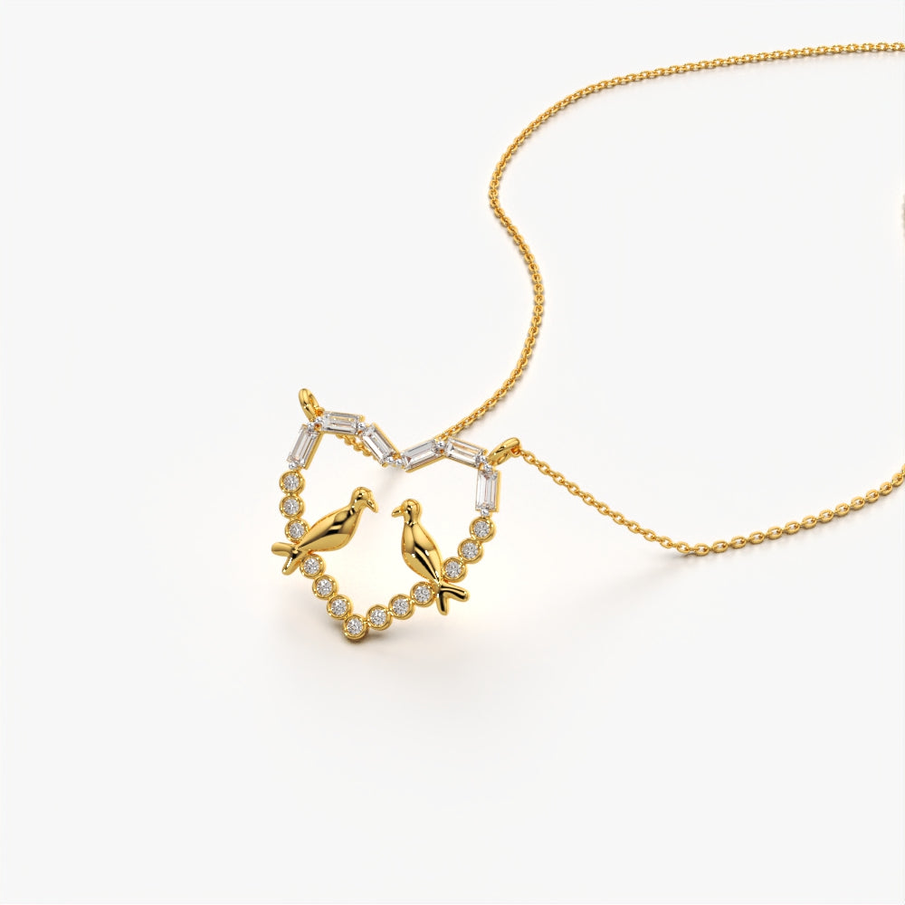 Heart Love Bird Necklace