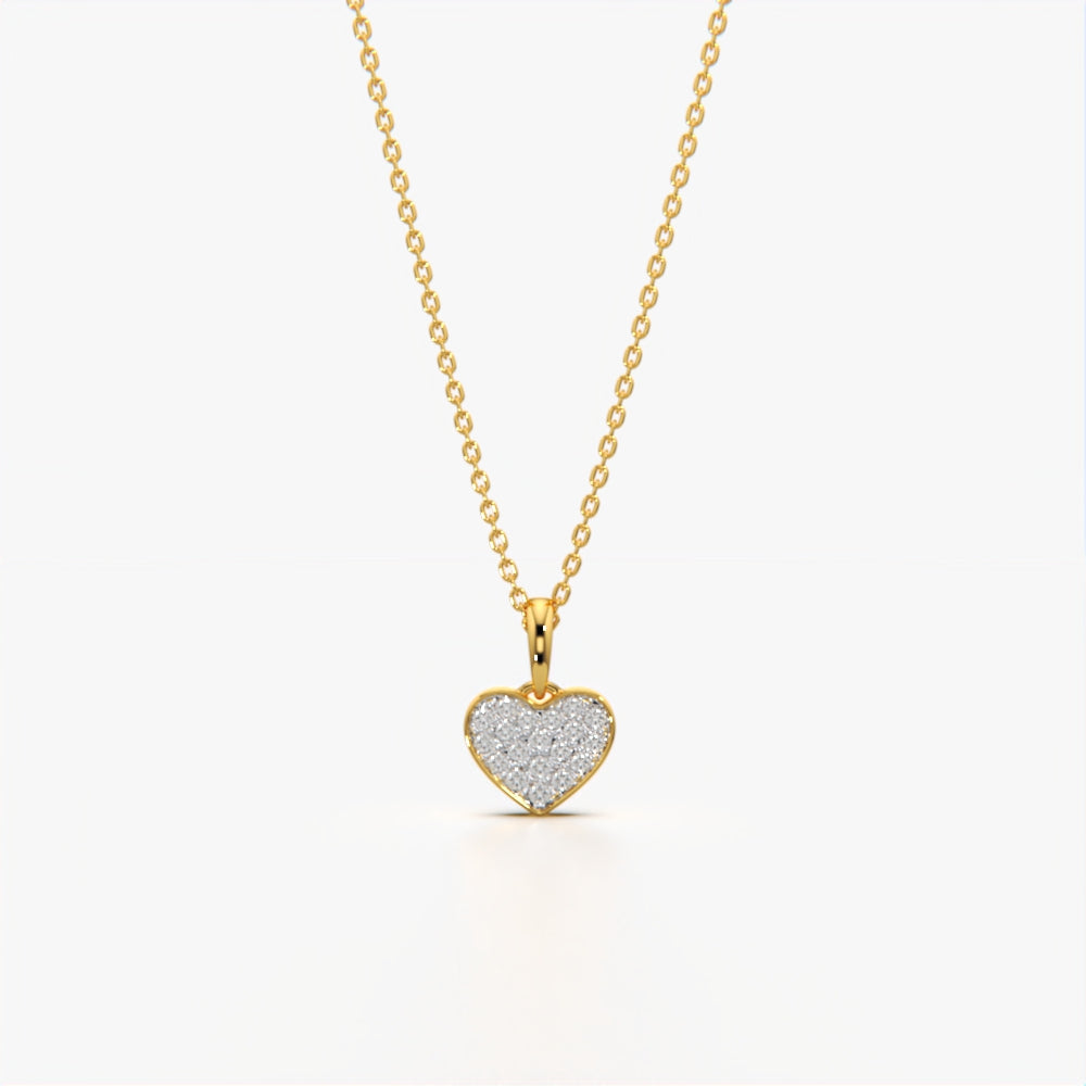 Classic Pave Heart Necklace