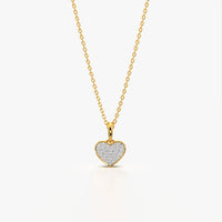 Classic Pave Heart Necklace