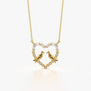 Heart Love Bird Necklace