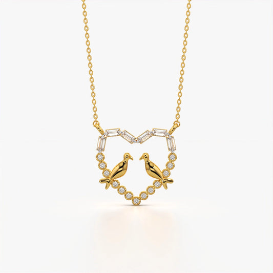 Heart Love Bird Necklace