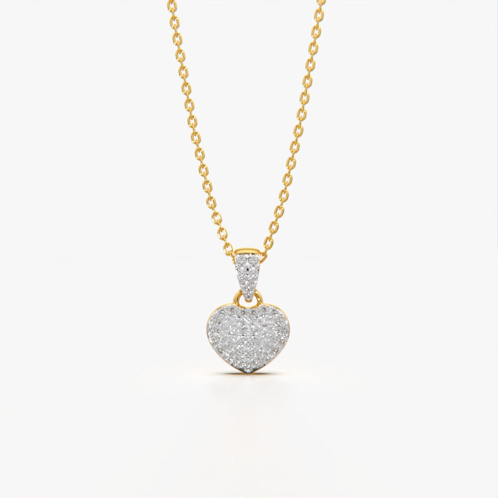 Radiant Pave Heart Necklace
