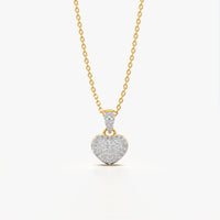 Pave Heart Pendant Necklace