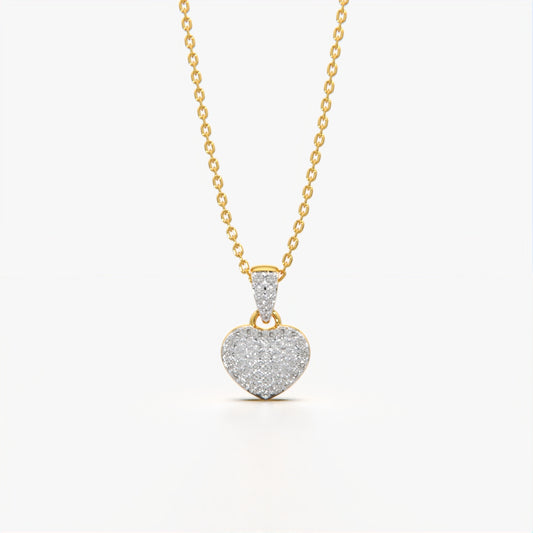 Dainty Pave Heart Necklace