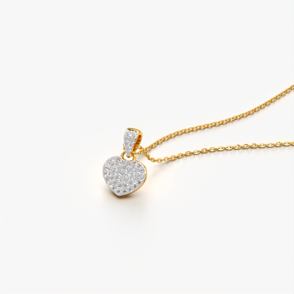 Dainty Pave Heart Necklace