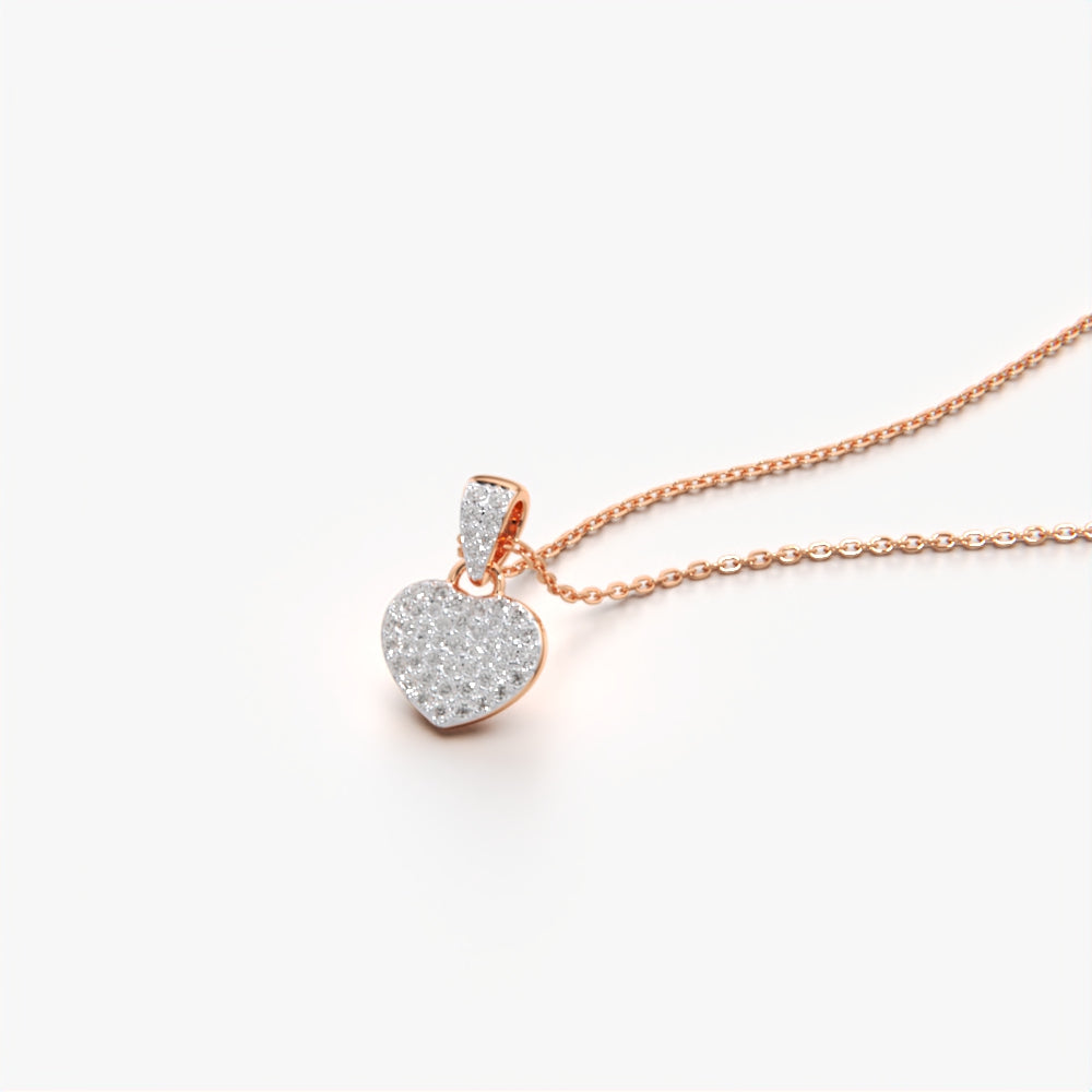 Dainty Pave Heart Necklace