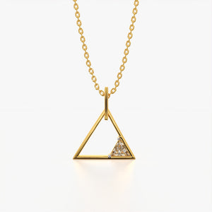 Triangle Diamond Stylish Geometric Pendant