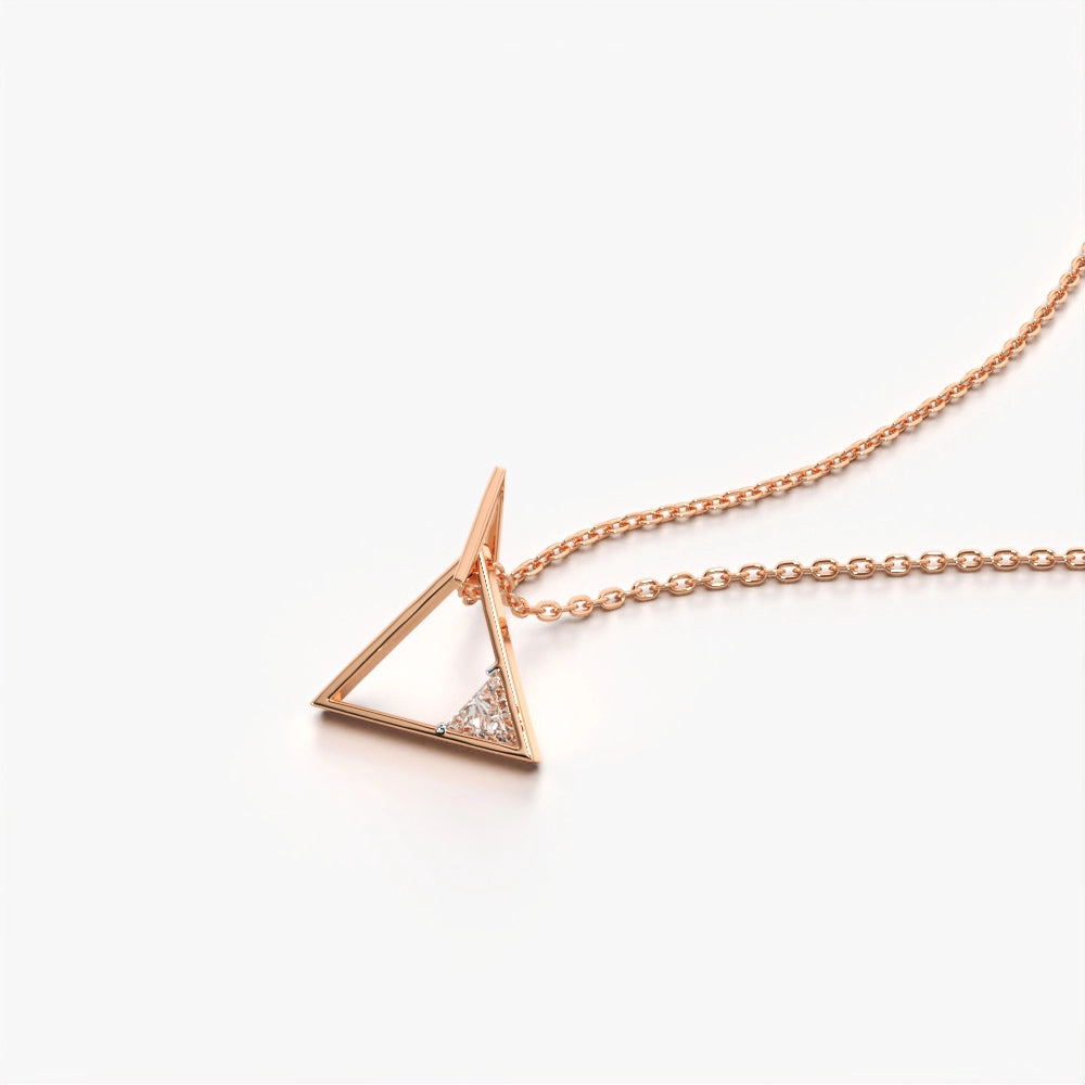 Triangle Diamond Stylish Geometric Pendant