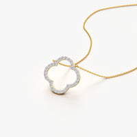 Open Clover Outline Necklace