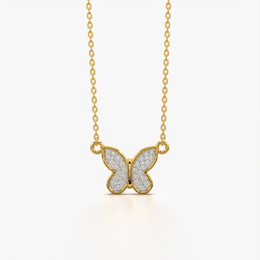 Pave Butterfly Necklace