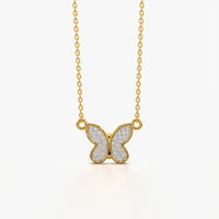 Pave Butterfly Necklace