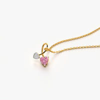 Double Heart Pendant Necklace