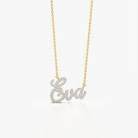 Cursive Pave Name Necklace