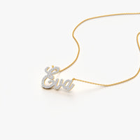 Cursive Pave Name Necklace