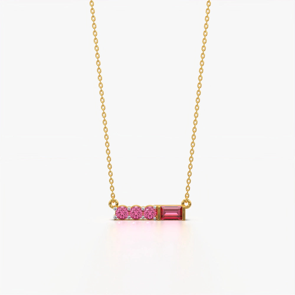 Linear Pink Necklace