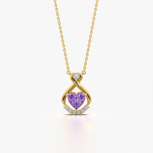 Purple Heart Necklace