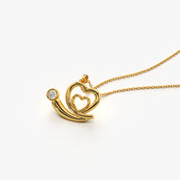 Whimsical Nested Heart Pendant