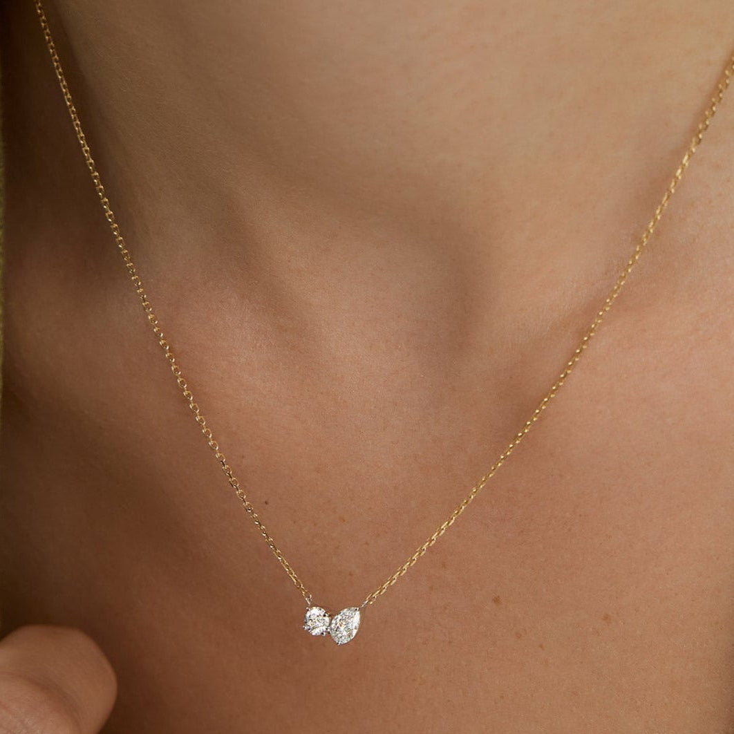 Mixed Cut Duo Necklace