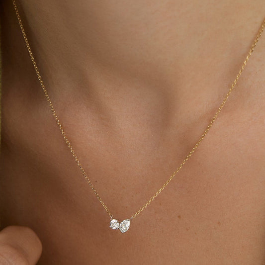 Two-Stone Pendant Necklace