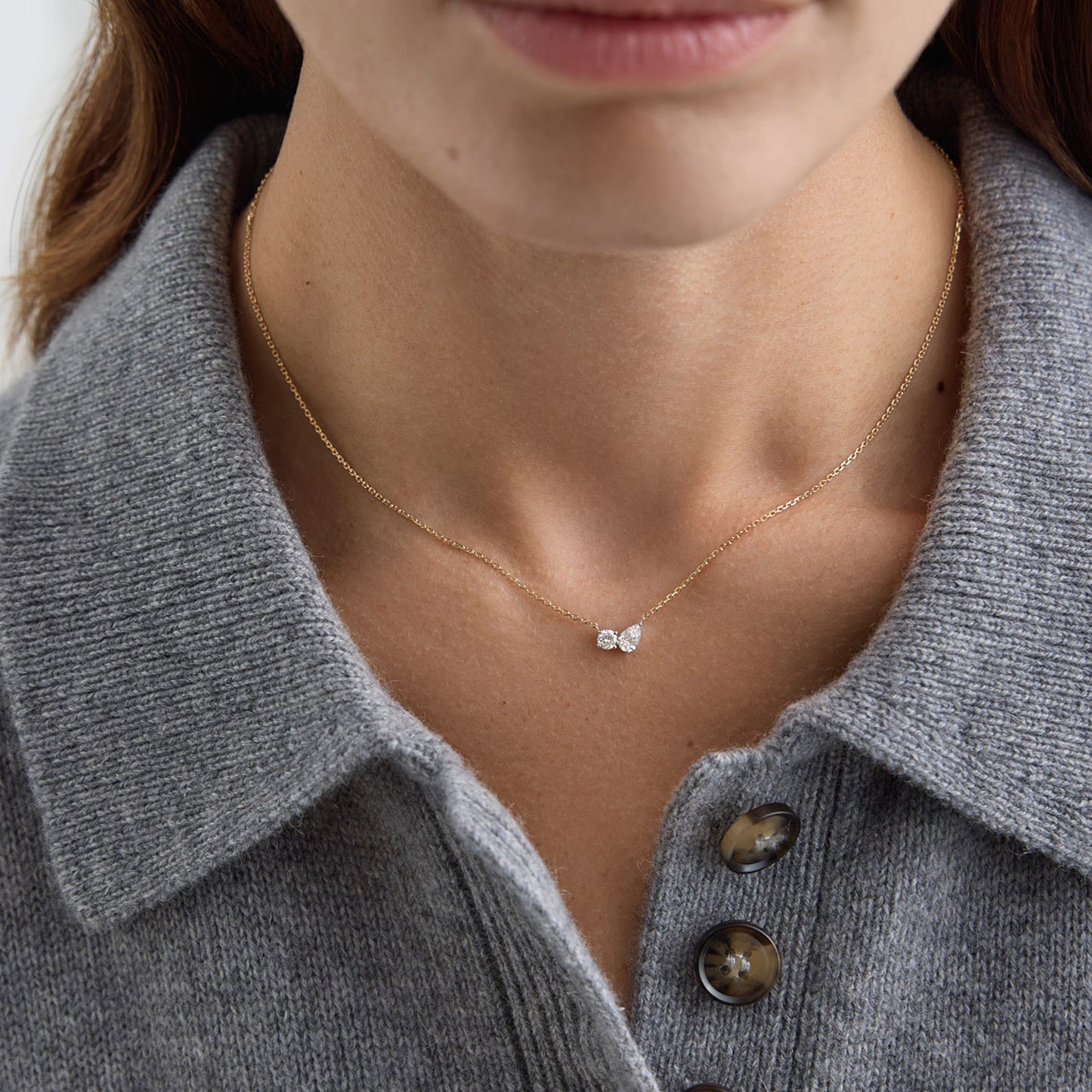 Mixed Cut Duo Necklace