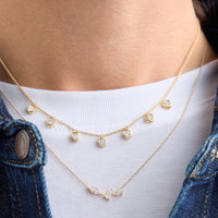 Pear Trio Cluster Necklace