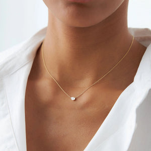Teardrop Diamond Necklace
