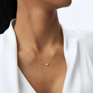 Three-Stone Diamond Pendant Necklace