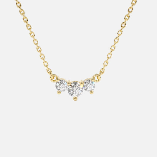 Three-Stone Diamond Pendant Necklace