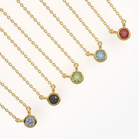 Bezel Solitaire Pendant Necklace