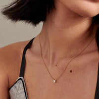 Bezel Solitaire Pendant Necklace