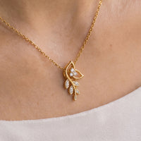 Floral Vine Cascade Pendant Necklace