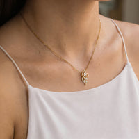 Floral Vine Cascade Pendant Necklace