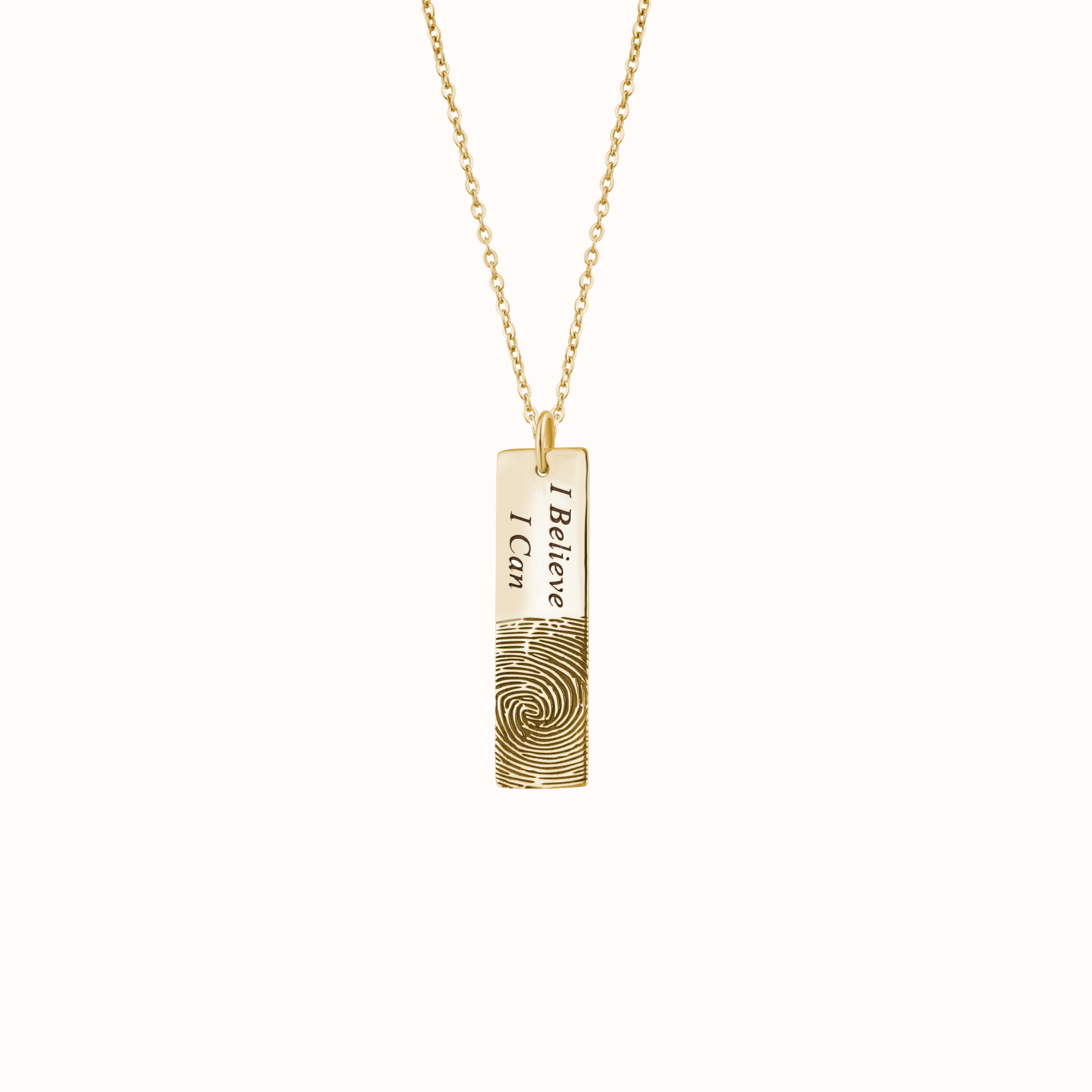 Inspirational Fingerprint Bar Necklace
