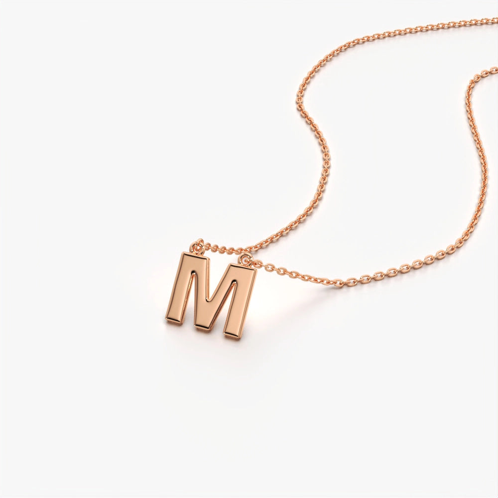 Custom Initial M Necklace