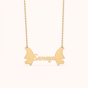 Butterfly Custom Name Necklace - KYMEE