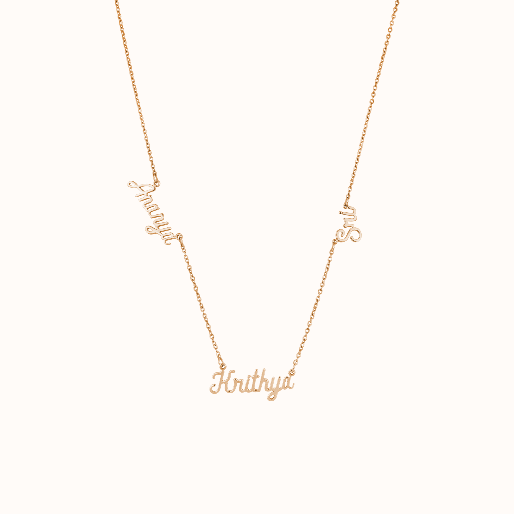 Multi-Name Necklace with Custom Engravings