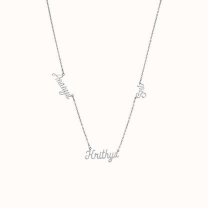 Multi-Name Necklace with Custom Engravings