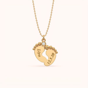 Baby Feet Custom Necklace - KYMEE